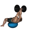 French Press - Fitness Ball Tricep Barbell